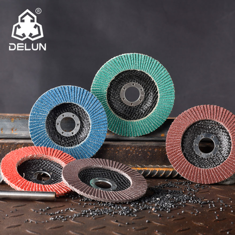 DELUN China Suppliers Cost Effective 150mm 6 Inch Type T27 29 Durable Using Zirconia Sanding Flap Disc for Stainless Steel