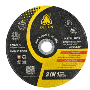 DELUN EN12413 Standard High Performance Thin 7 Inch 180mm Cutting Disc for Metal OEM Supported Abrasive Tools Hot Sale 