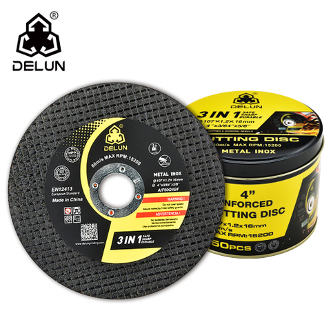 DELUN 4 Inch Quality Cutting Disc Metal & Stainless Steel Aggressive Cutting Wheel for General Purpose Cut-Off Wheel