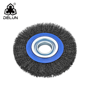DELUN Brass Crimped Wire Steel Brush for Polishing Angle Grinder