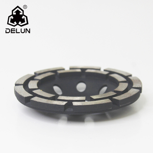 DELUN 4 Inch Turbo Row Diamond Grinding Cup Wheel for Concrete Granite Marble Masonry Brick Fits